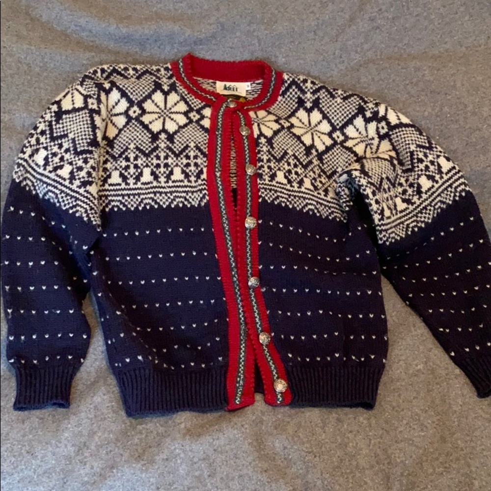 VINTAGE REI Fair Isle wool Snowflake Sweater